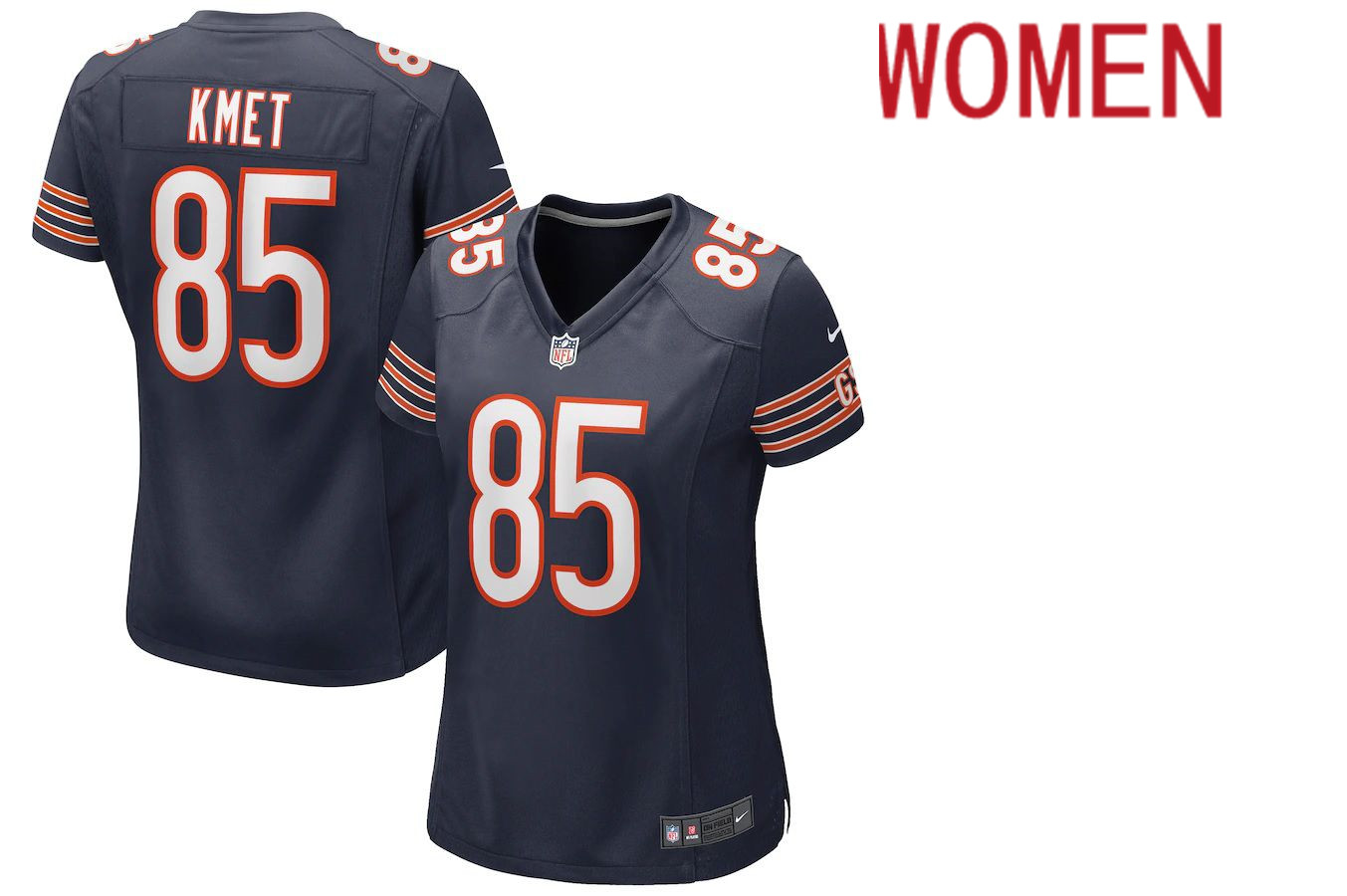Women Chicago Bears #85 Cole Kmet Nike Navy Game NFL Jersey